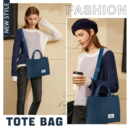 Image of Corduroy Tote Bag for Women Small Satchel Bag Mini Tote Bag Aesthetic Crossbody Handbag - School Work Travel Shopping