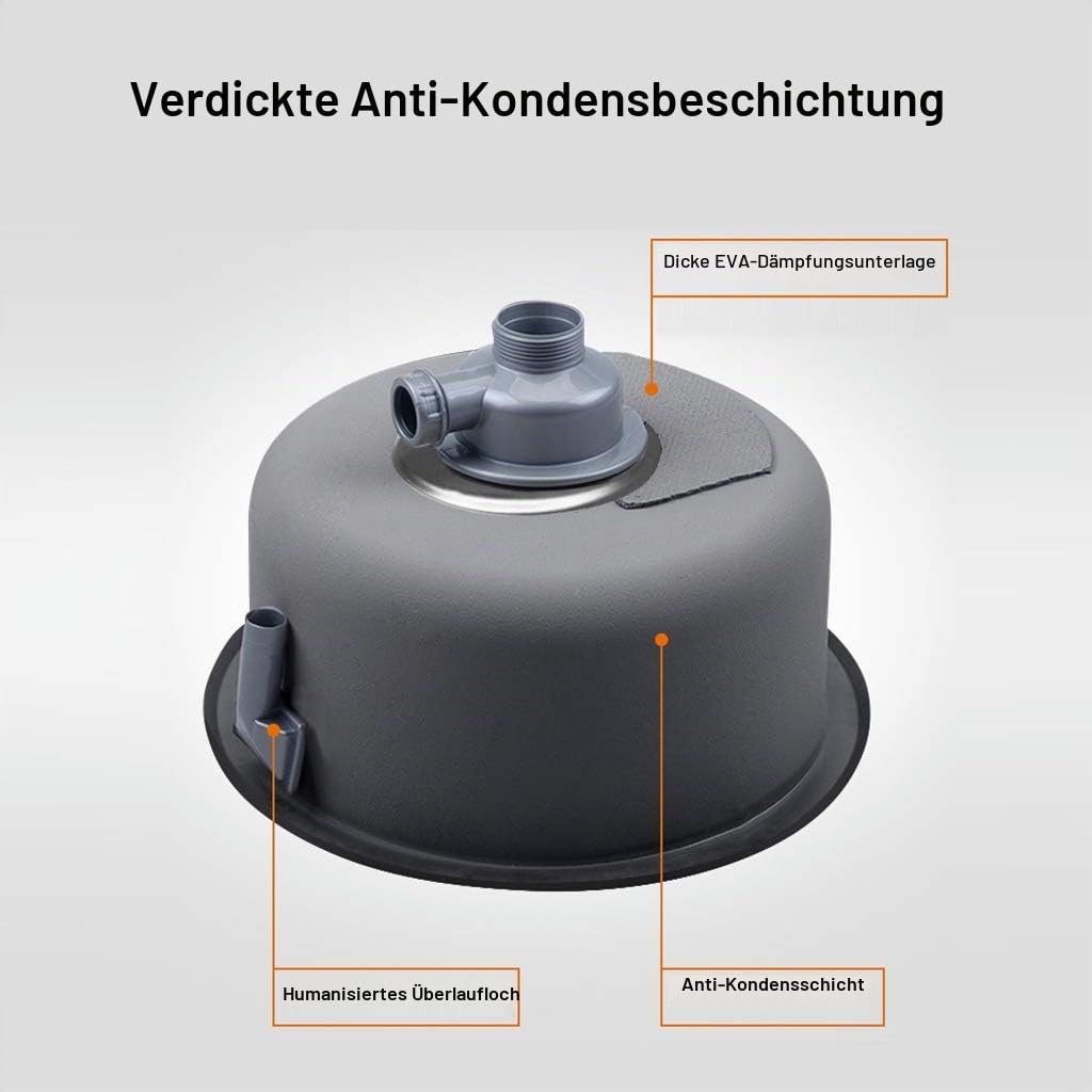 304 Inless Steel Black Undermount Bar Sink - 30/35/42 cm, konstrukcja z pojedynczą miską, nowoczesna oszczędzająca miejsce kuchnia i bar Solut, idealny do eleganckich wnętrz