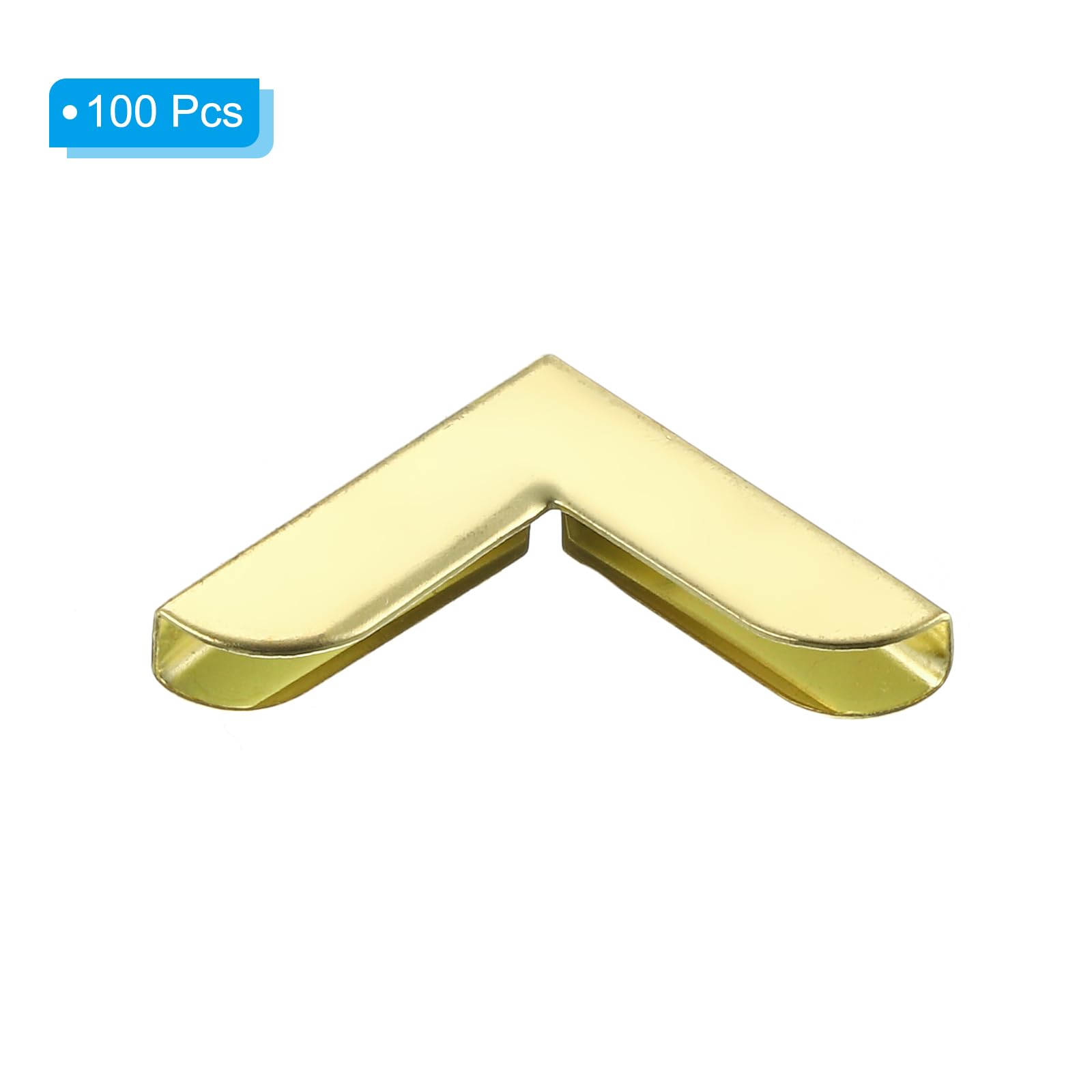 PATIKIL 20mm Metal Book Corners,100pcs Photo Corners Book Corners Protector Retro Metal Decorative for Crafting Scrapbook Photo Album Book Binding,Gold Tone - Image 3