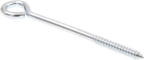 Prime-Line 9067694 Ojo de tornillo, rosca de retención, 516 in x 6 in, acero chapado en zinc, paquete de 10