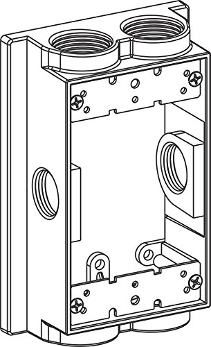 Orbit EXF75-6 Electric Box Extension Ring, Flanged 6 Outlets w/3/4" Hole Size - 1-Gang