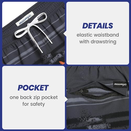 Image of maamgic Mens 7 inch Stretch Swim Trunks Quick Dry Mesh Lining Swimwear Bathing Suits