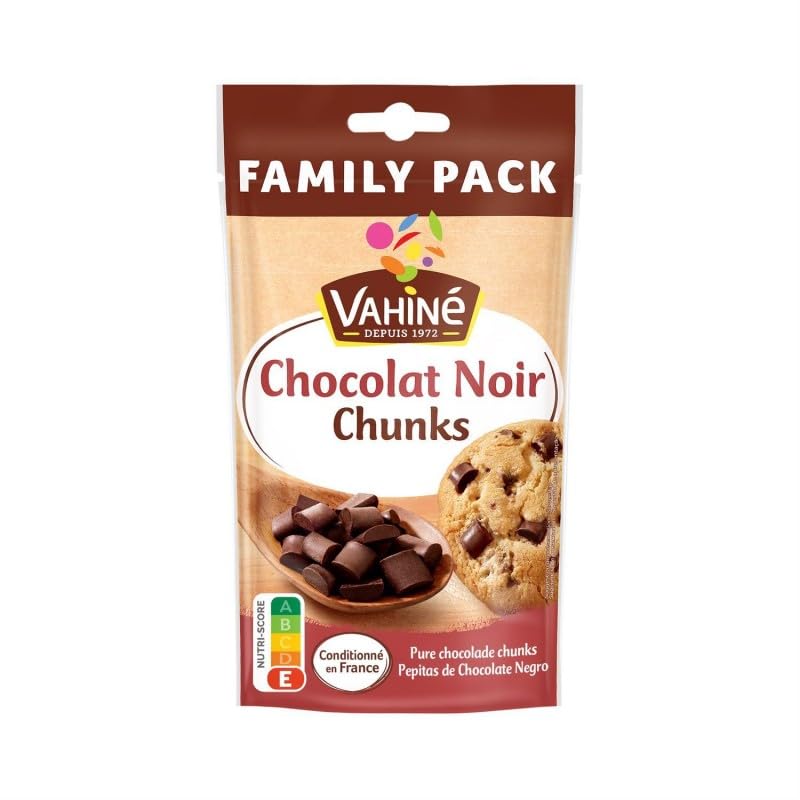 VAHINE - Vahiné Pépites Chunks Chocolat Noir Family Pack 180G - Lot De 3 - Vendu Par Lot