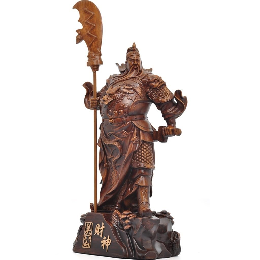 Statue de Guan Gong en résine TUSUOD pour décoration de bureau et salon