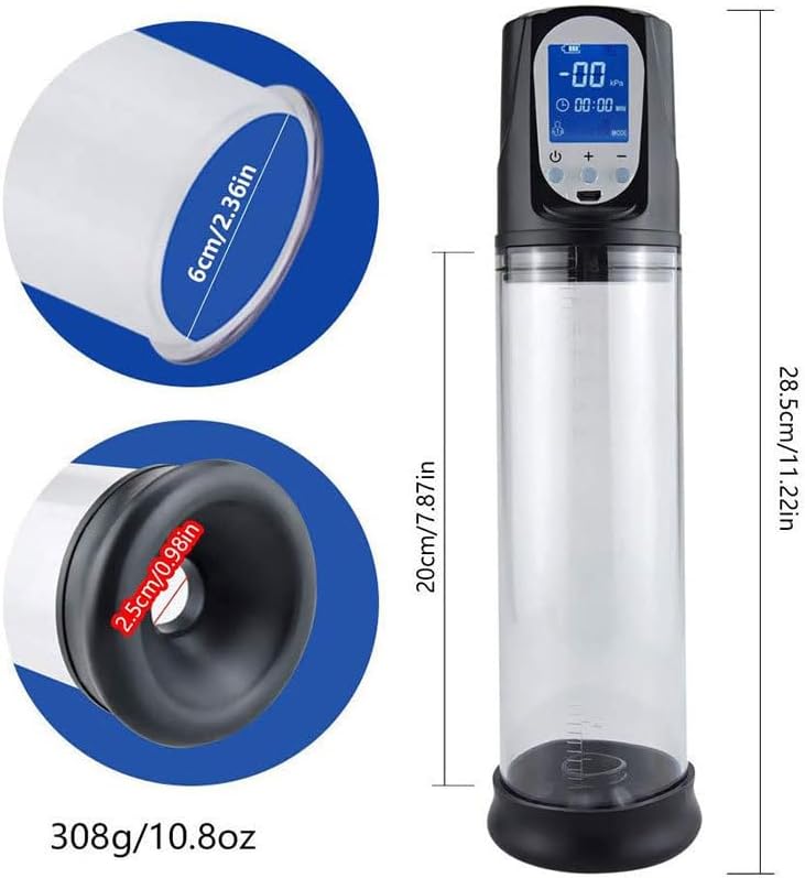 Miniatura 2 de Extensión de ampliación de la bomba Pennis Extender con 2 modos de succión, mejora de la bomba de vacío eléctrica bolsillo de silicona, potente