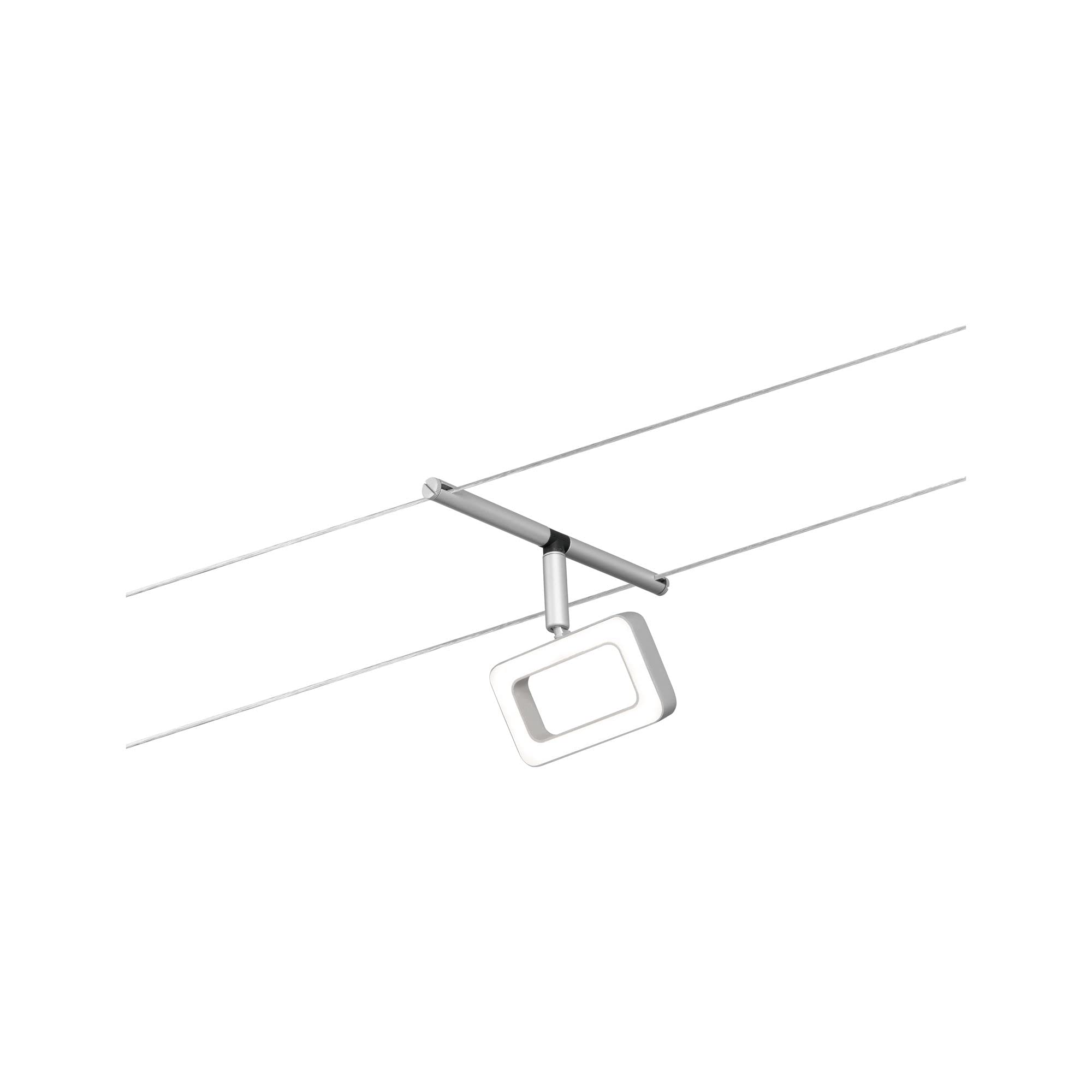 Paulmann Système complet d'éclairage sur câble WS DC Frame 94481 blanc chaud N/A, Chrome Mat, Chromé.