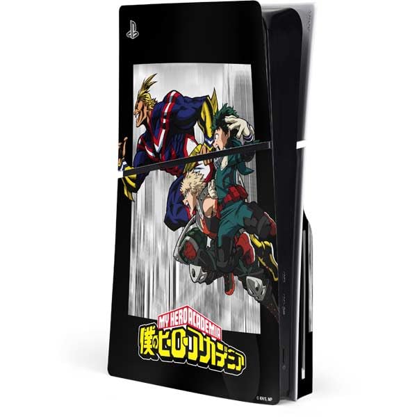 Skinit Decal Gaming Skin Compatible with PS5 Slim Disk Console - Officially Licensed My Hero Academia Hero Poster Season 3 Design