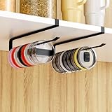 Quehun 2 PCS Tumbler Lid Organizers, Ample Lid Capacity Up to 30 Lids, No Adhesive No Drill Yeti Lid Organizer Holder Inside Cabinet, Space-Saving Stanley Tumbler Cup Lid Holder Organizer for Kitchen