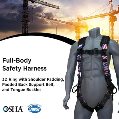 Image of AFP Demon Fall Protection Comfortable Safety Harness (OSHA /ANSI PPE)
