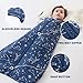 Mosebears Sleep Sack Baby Winter Wearable Blanket with 2-Way Zipper,2.5 TOG Cotton Sleep Sack Unisex(Navy Blue,6-12 Months)