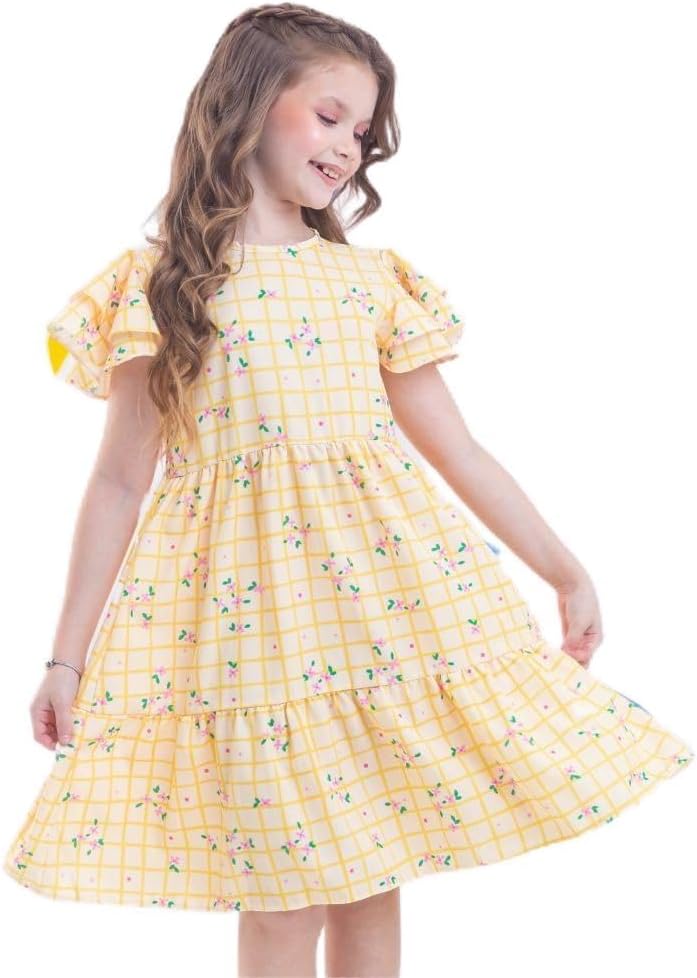 Vestido Infantil Feminino Estampado Casual Moda Festa Blogueirinha