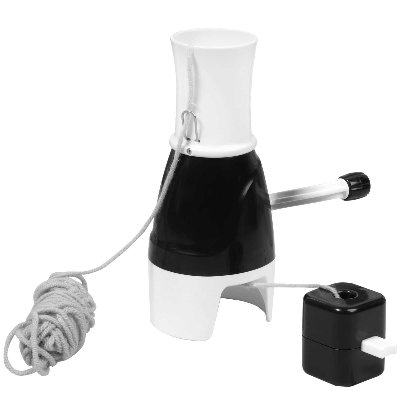 Lulobtg Black French Knitting Machine, Hand Cranked I Cord Knitter Machine, Mini Household Hand Operated Spool Knitting Mill, Diy Crafts Bracelet Weave Tool For Adults And Kids Beginner