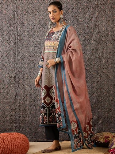 Image of INDO ERA Women Pure Cotton Kurta Set with Dupatta | Festive Suit Set, 10408