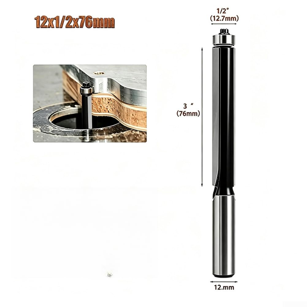 Broca Rectificadora para extensa 12mm Corte 76mm para madera(12.7mm shank)