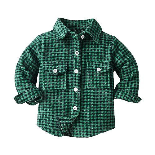 Boys Girls Plaid Jacket Long Sleeve Lapel Collar Single Breasted Cardigan Coat Fall Casual Tops with Pocket3