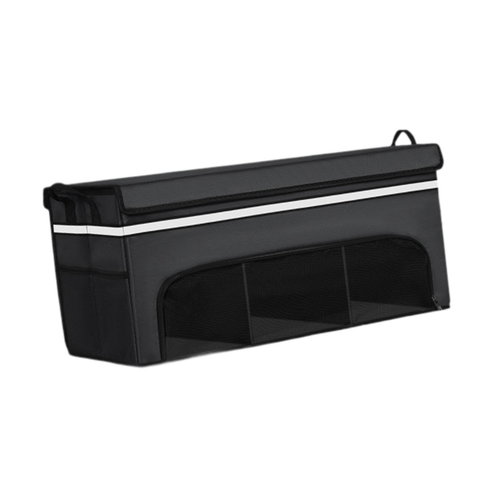 Oshhni Organizador maletero para coche, caja almacenamiento con compartimento, ideal para regalos cumpleaños. Caja almacenamiento con tapa y asa, 70x33x33cm