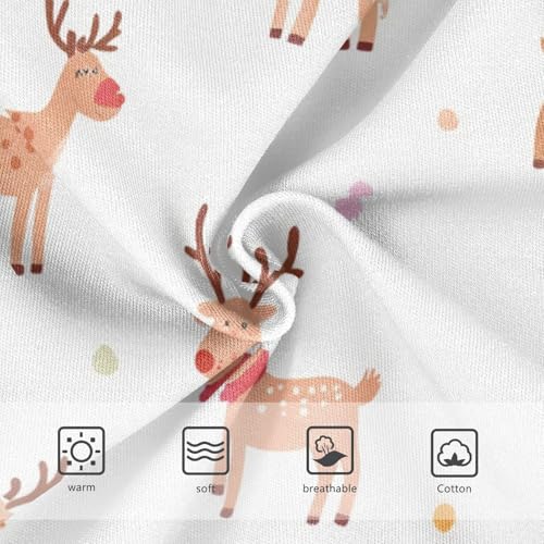 Girls' Sport Panties Organic Cotton Toddler Underwear for Young Girls Reindeer3