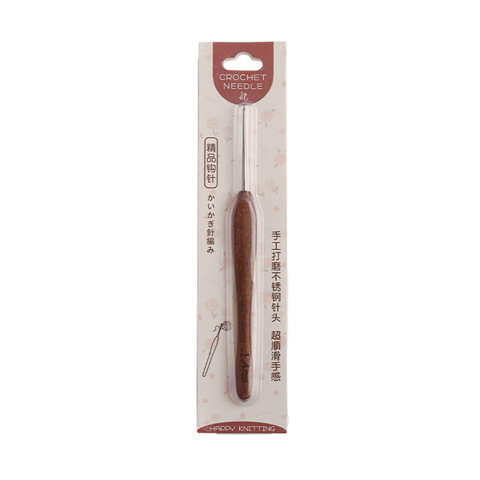 Oxxggkao Stainless Steel Crochet Hook Wooden Handle Needle Beginner Yarn Craft Tool for Knitting Crocheting Craft Wooden Handle