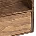 Kate and Laurel Kitt Modern Floating Shelf with Drawers, 28 x 12 x 6.5 inches, Rustic Brown, Chic Floating Storage Console Table or Desk for Wall