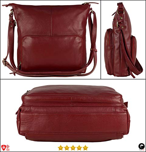Image of Genuine Leather Crossbody Purse and Handbags - Crossover Bag Over the Shoulder Women | Genuine Leather