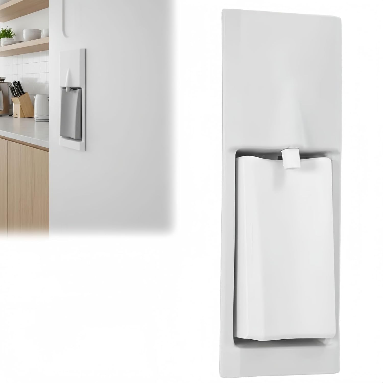 Refrigerator Water Dispenser Lever Replacement Compatible with GE Fridges Upgraded Pressure-Sensitive Actuator Pad, Tool-Free Snap-On Installation, Durable Reinforced Accessory for Built-in Dispensers