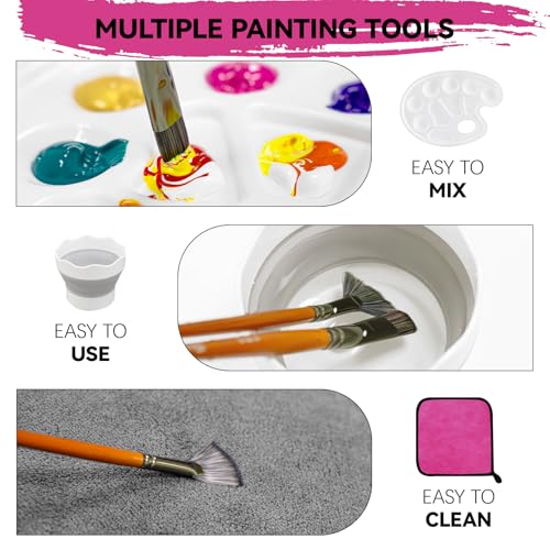 image for Inburit Paint Set for Adults & Kids, Painting Supplies Kit with 18 Acr