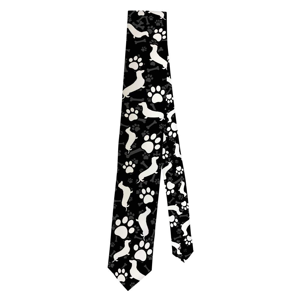 ThisWear Doxin Dog Gifts for Men Dachshund Tie Pawprint Tie Dachshund Gifts Dachshund Dad Gifts Necktie