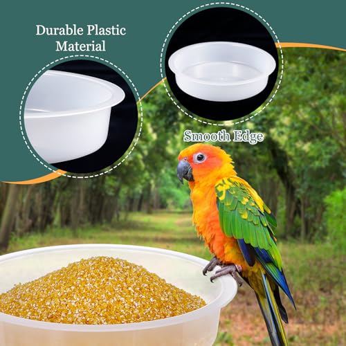 Opopark 4 Pcs Bird Water Bowl Replacement Transparent Bird Feeder Animal Lovers Garden Decoration Hanger Wildlife Feeding Station - Image 4