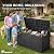 YITAHOME 110 Gallon Outdoor Deck Box, Waterproof Resin Storage Box with Lock, Lockable Patio Furniture Bin, 2-Person Bench Seating for Outdoor Cushions, Garden Tools & Sports/Pool Supplies, Dark Gray