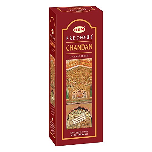 YesMandala Encens de santal (chandan) Boîte de 6u00a0unités Chaque unité 20u00a0bâtons