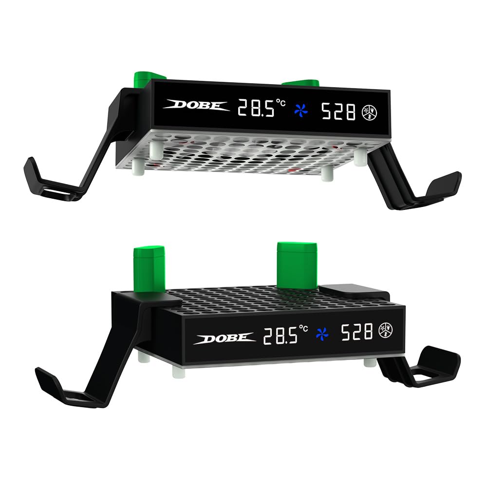 Dobe TYX-3606 - Ventola di raffreddamento compatibile con Xbox Series X/S con schermo LED, sistema di raffreddamento a velocità regolabile, ventola superiore a basso rumore con ventola indipendente e