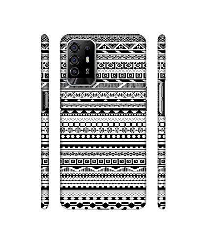 Image of Amazon Brand - Solimo Plastic Designer Black & White Patterns 3D Printed Hard Back Case Mobile Cover for Oppo F19 Pro Plus 5G / Oppo A94 5G