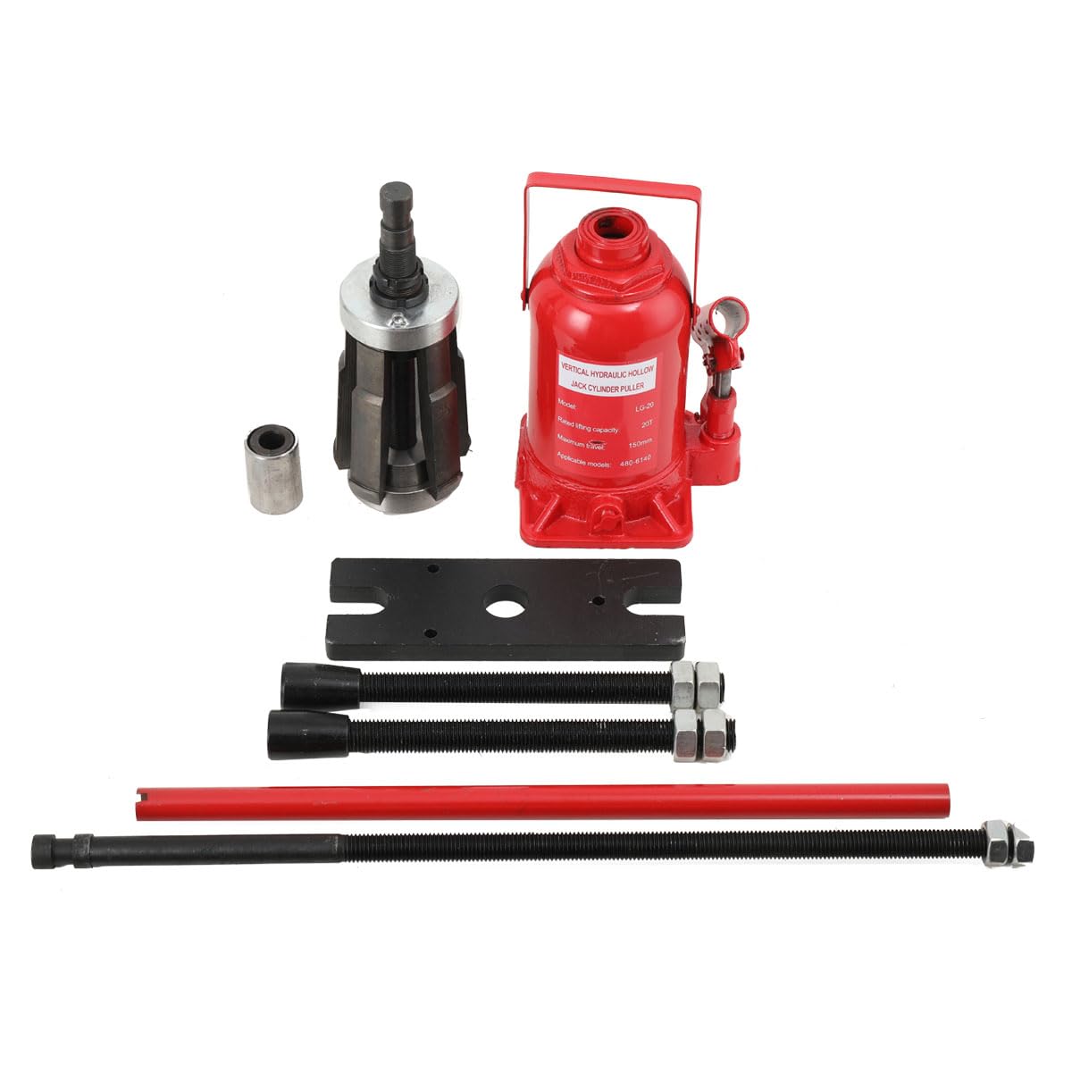 Extractor de Camisas de Cilindro 20T, Acero 45 Resistente, para Diámetro Interior 80-140mm, Extracción de Camisas Secas y Húmedas para Motor Diesel y Gasolina.