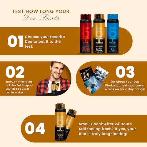 Image of BERNARD DIMITRI HOT BLACK GOLD Deodorant Spray for Men - 200 ML Each| Pack of 2 | Spicy Fragrance | For Daily Use Deo | Fresh Long-Lasting Smell | Idle Gift for Brother, Friend and Loved Once