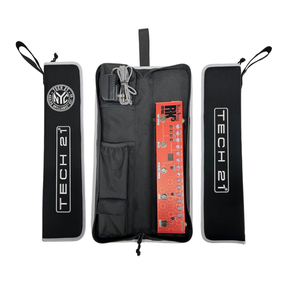 Tech 21 Fly Rig Acoustic Multi Effects Pedal Bundle with 12x Fender Guitar Picks and Liquid Audio Instrument Polishing Cloth - FR-ACOU Acoustic FlyRig Multi-FX Pedal