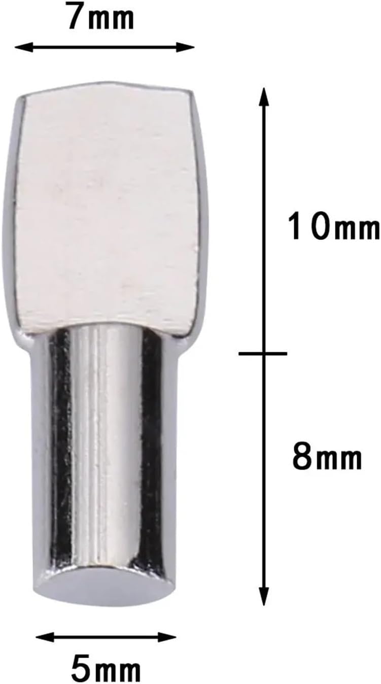 Shelf Pegs 160pcs Shelf Support Pegs Cabinet Closet Laminate Pins Glass Nickel Plated Pin Fixing Bracket for Furniture