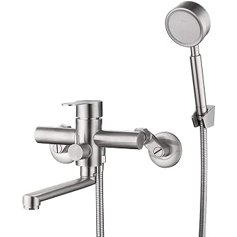 Bathroom Faucet Set, Shower Faucet, Bath Faucet, Burnt Prevention, 304 Stainless Steel, Handle Shower, Mixing Faucet for Bath Faucet Fittings, Mildew Resistant Hose, Low Water Pressure Ultra Fine