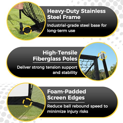 image for MangoStar Golf Net, 11x8ft Golf Simulators Hitting Net with High-Densi