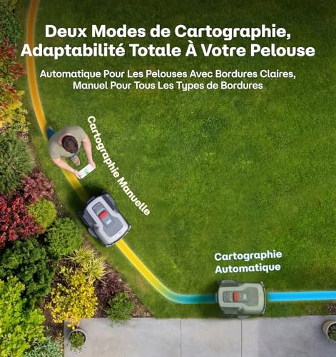 Robot tondeuse connecté 800 m² RoboUP T600 sans fil avec cartographie IA et multizone – Image 3