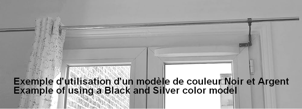2 supporti per aste per tende senza foratura, per finestre a doppio battente, Ø 20 mm, fissaggio semplice, metallo finitura bianco e oro, ideale per PVC e alluminio