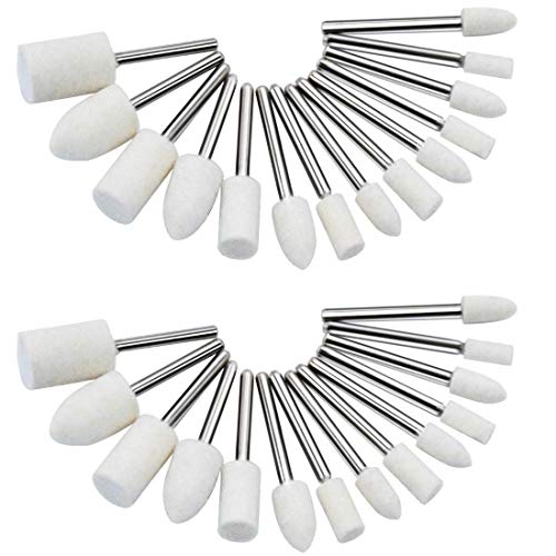 Image of DIY Crafts Design No # 4, Pack Of 10 Pcs, Wool Felt Polishing Bits Mandrel; Accessories Rota (Design No # 4, Pack Of 10 Pcs)
