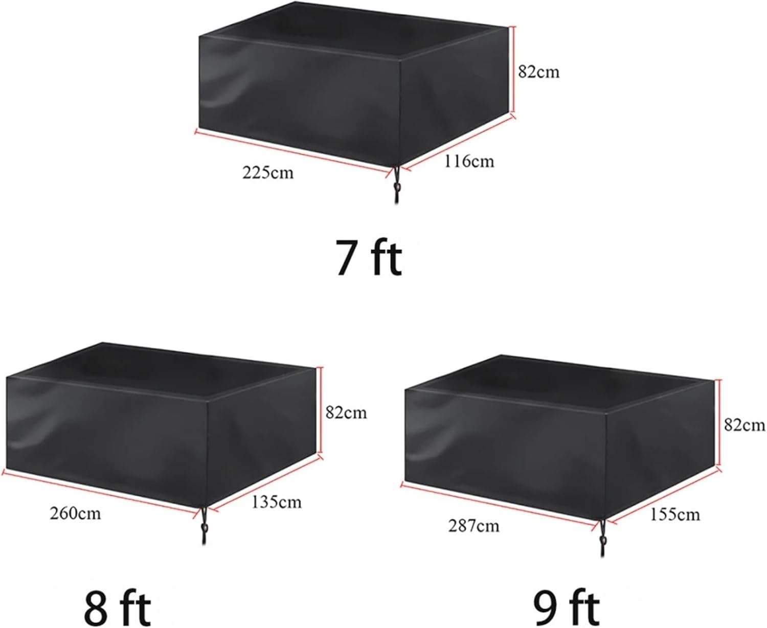 1pcs 7ft/8ft/9ft Black/Sliver Billiard Table Dust Cover Oxford Cloth Dustproof Protector(Sliver,9ft)