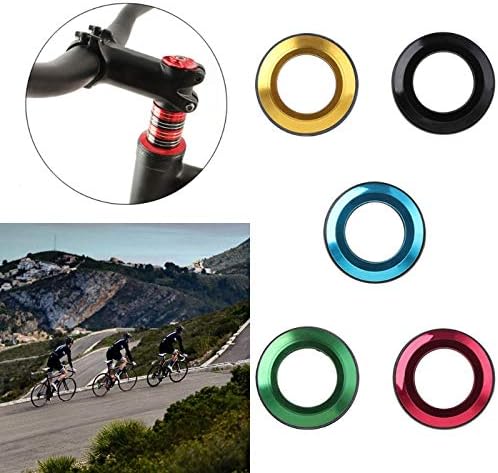 Headset Aluminum Alloy Flat Spacer 28.6mm Bike Parts Cover for Bikes(Red)