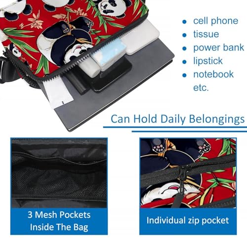 Bolsa cruzada para correr libre de rebotes con ajuste ergonómico de panda 5