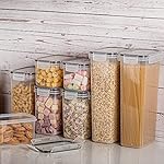 Airtight Food Storage Containers with Lids, Vtopmart 24 pcs Plastic Kitchen and Pantry Organization Canisters for Cereal, Dry Food, Flour and Sugar, BPA Free, Includes 24 Labels，Black - Image 5