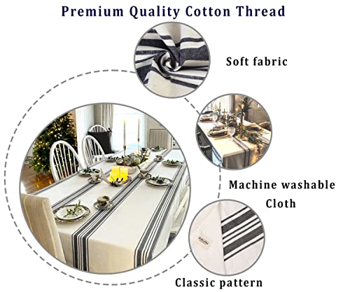 Navy-Blue-Cloth-Tablecloths-for-Rectangular-Tables-100-Cotton-Farmhouse-Tablecloth-Cotton-Oblong-Fabric-Table-Cloth-for-Everyday-Home-Dining-Parties-Weddings-Holiday-63×109 Navy Blue Cloth Tablecloths for Rectangular Tables 100 Cotton Farmhouse Tablecloth Cotton Oblong Fabric Table Cloth for Everyday Home Dining Parties Weddings Holiday 63×109