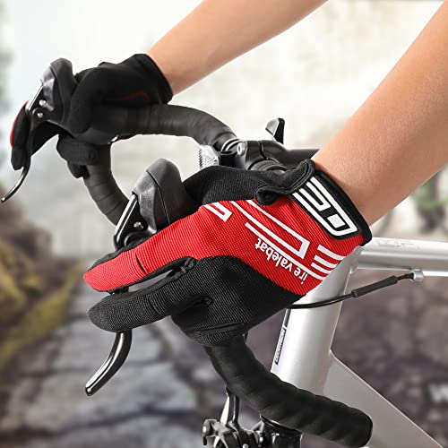 Wptcal Cycling Gloves Bicycle Gloves Mountain Bike Gloves Biking Gloves For Men/Women, Touchscreen Anti-Slip Shock-Absorbing Pad Full-Finger Gloves For Riding Hiking Driving Training Outdoor #TOP7