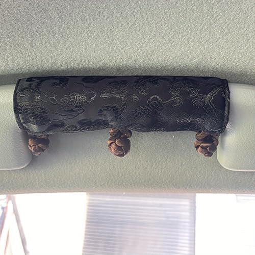 HOCSTONE 2pcs JDM Universal Car Handle Covers, Soft Protective Cover, Japanese Style Car Roof Handle Cover, Car Interior Accessories for All Cars(Black)