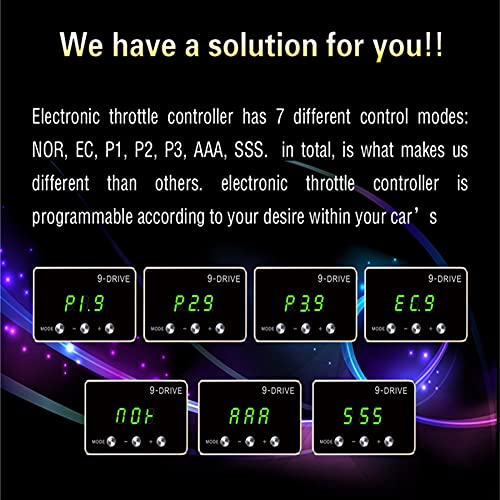 Throttle Response Controller,9 Drive 9-Mode Universal Electronic Throttle Controller For Dodge Maserati Chrysler Jeep(807)