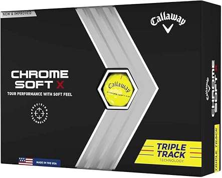 Callaway Golf Chrome Soft X Golf Balls (Triple Track (Yellow)